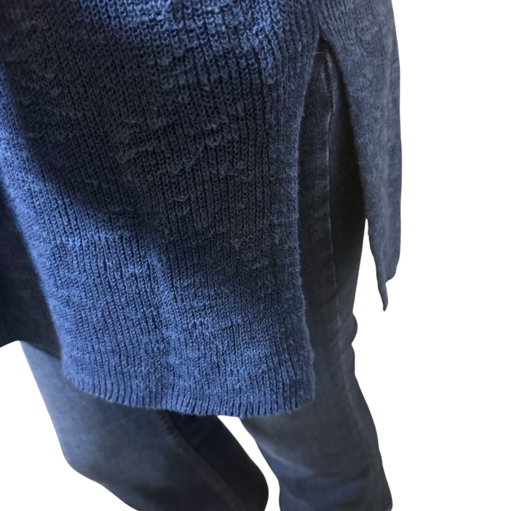 Eileen Fisher Linen Cotton Blue V-Neck Long Sleeve Tunic Dress Womens Size Small - Picture 5 of 10